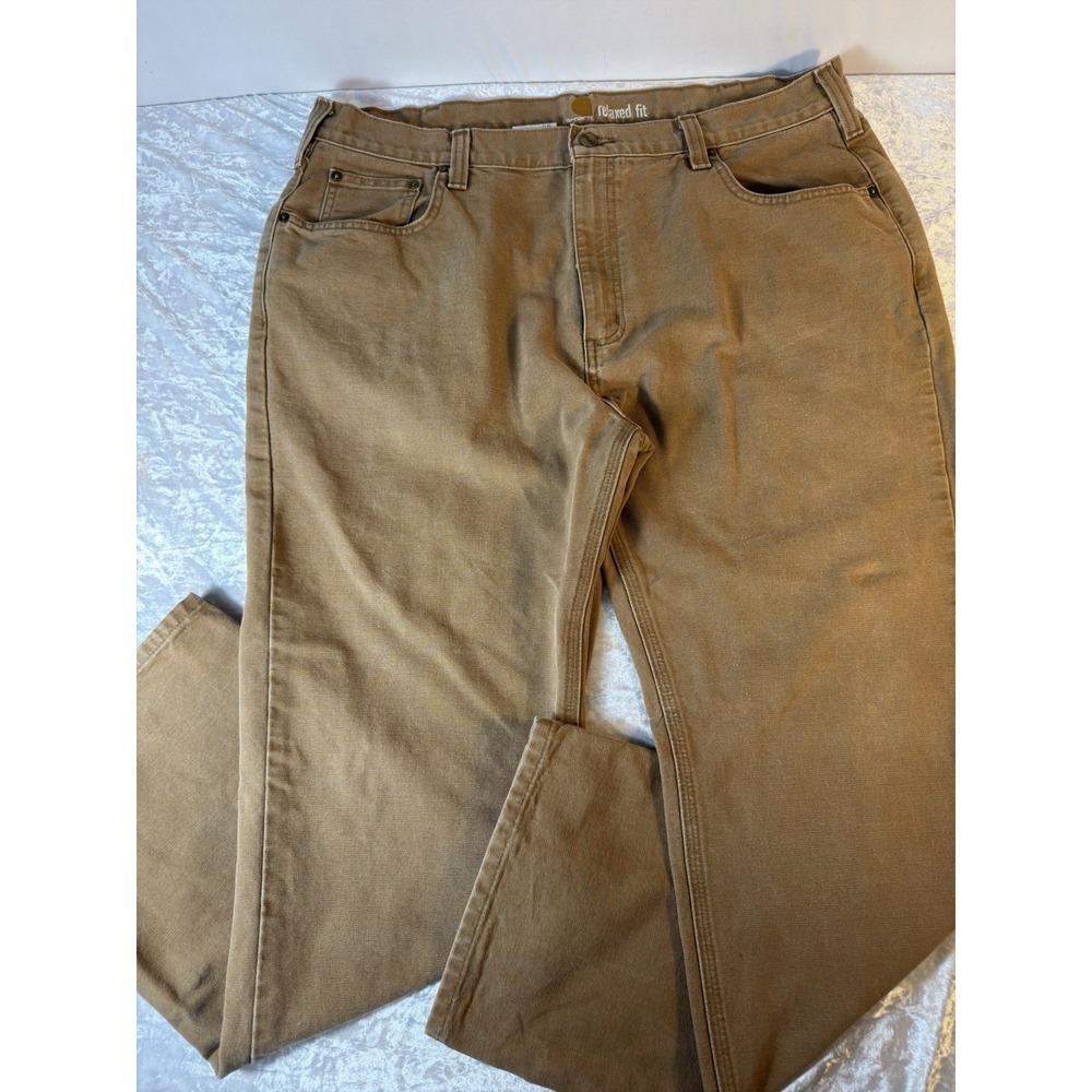 Carhartt Relaxed‎ Fit Canvas Work Pants Brown Men's 39x31 Carpenter Utility